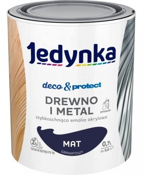Jedynka Drewno i Metal granatowy mat 0,7L