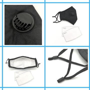 Маска + НАБОР ФИЛЬТРОВ многоразового использования 3 PM 2,5