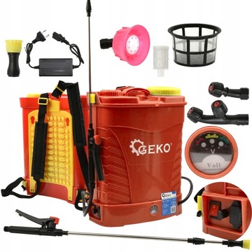 РЮКЗАКОВЫЙ ОПРЫСКИВАТЕЛЬ С АККУМУЛЯТОРНОЙ ЭЛЕКТРИЧЕСКОЙ НАБОР 16 Л + КОПЬЕ + 3 ФОРСУНКИ