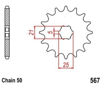 ПЕРЕДНЯЯ ЗВЕЗДОЧКА 16 YAMAHA RD 250 350 400