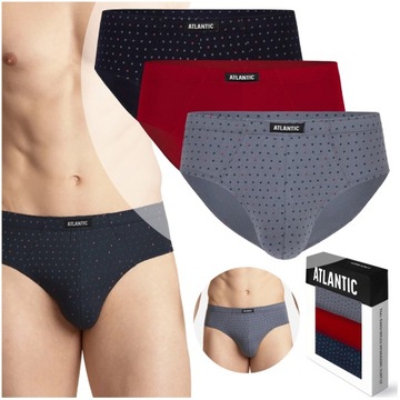 3x ATLANTIC slipy męskie 100% bawełniane klasyczne classic *XXL