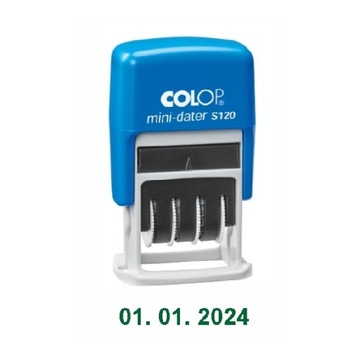 DATOWNIK COLOP MINI S120 NIEBRUDZĄCY FORMAT CYFROWY ODBICIE ZIELONE