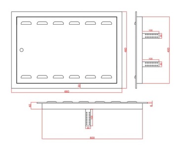ГАЗОВАЯ ДВЕРЬ АНТРАЦИТ МАТОВАЯ 60x40