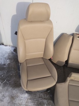 Сиденья передние, диван, салон, комплект, кожа, с подогревом, Европа, BMW E91, дорестайлинг