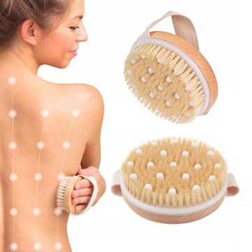 SZCZOTKA DO MASAŻU CIAŁA SKÓRY PEELING 2w1 N SUCHO I MOKRO ANTYCELLULITOWA