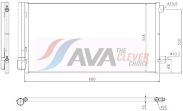 AVA QUALITY COOLER JE5097D KONDENZÁTOR KLIMATIZACE