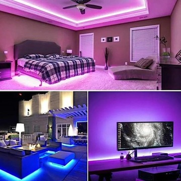 ЛЕНТА СВЕТОДИОДНАЯ 5м 3528 RGB IP65 ЦВЕТ ДИСТАНЦИОННЫЙ