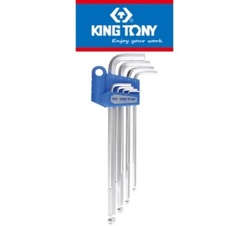 ZESTAW IMBUSÓW 8szt. HEX Z KULKĄ KING TONY