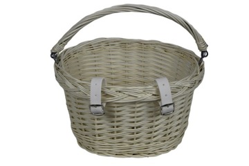 БЕЛАЯ плетеная КОРЗИНА для МАЛЕНЬКОГО СКУТЕРА