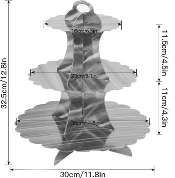 Кекс Патера Торт 3-этажные кексы Серебряная голограмма