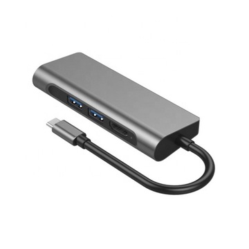 Adapter czytnik kart HUB USB Typ C 7 in 1 HDMI RJ
