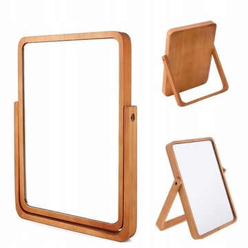 Деревянное косметическое зеркало, подвесное стоячее