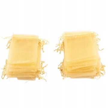 100 szt. Woreczki z organzy 10x15cm przezroczyste