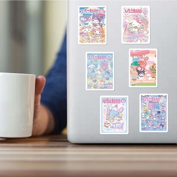 100 sztuk Sanrio Cartoon Kawaii Kuromi moja melodia naklejka na