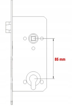 Кодовая ручка двери, механический кодовый замок, без батареек, стандарт 85 мм