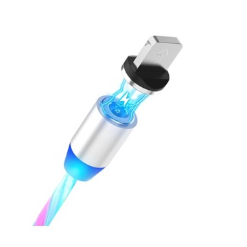 KABEL MAGNETYCZNY 3w1 DO IPHONE MICRO USB TYP-C 1m