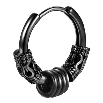 KOLCZYK STAL CHIRURGICZNA HIP HOOP CZARNY SSE1