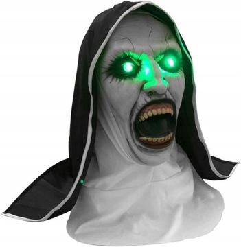 MASKA LATEKSOWA HORROR ZAKONNICA HALLOWEEN COSPLAY