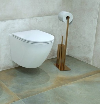 TECE БЕТОННЫЙ УНИТАЗ БЕЗОБЕДНИК С ЧАШЕЙ КНОПКА ЧЕРНЫЙ МАТОВЫЙ 6В1