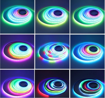 ЦИФРОВАЯ СВЕТОДИОДНАЯ ЛЕНТА 1м COB RGB WS2811 10мм 630 чипов/м 24В