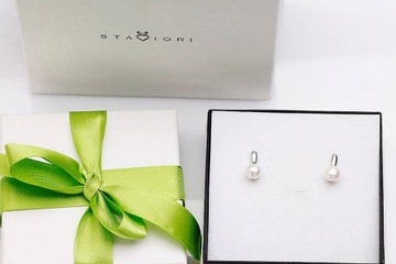 Свадебные серьги с жемчугом