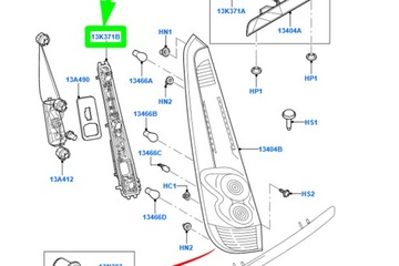 BMW 3 F30 63217313044 7313044 DRŽÁK ŽÁROVKY ZADNÍHO PRAVÉHO SVĚTLA TY