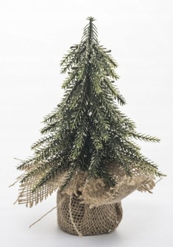 CHOINKA SZTUCZNA POZŁACANA JUTA WOREK 20 CM 133173