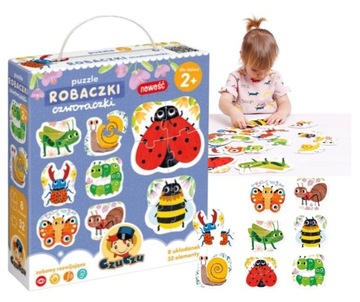 CzuCzu Puzzle ROBACZKI CZWORACZKI 8 Układanek 4 Elementowych 2+