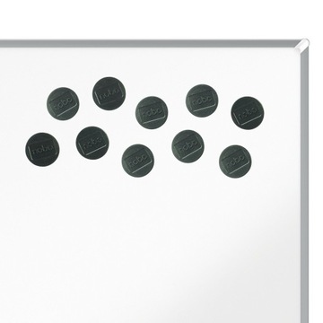 Magnesy do 10 kartek tablic 38mm 10szt czarne nobo