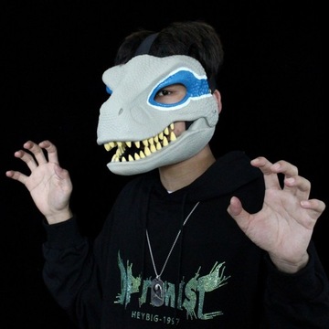 Halloween 3D dinozaur maska do odgrywania ról rek