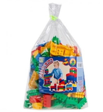 KLOCKI BUDOWLANE UKŁADANKA 200 el PLASTIKOWE