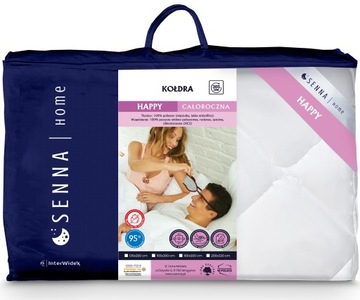 Lekka kołdra całoroczna Happy 155x200 1,1kg SENNA Home Interwidex Przytulna