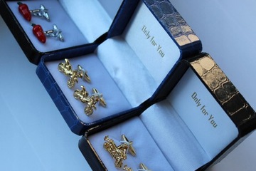 Захватывающие золотые запонки Bolid F1 Gokart