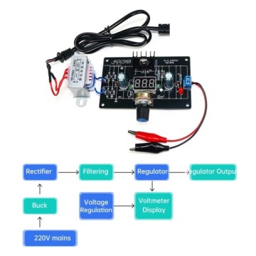 Регулируемый источник питания 1,25-12 В 2 Вт для набора для самостоятельной пайки