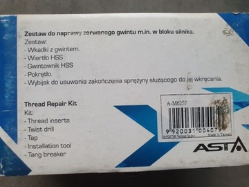 ZESTAW NAPRAWCZY GWINTU M10X1.5 ASTA A-M1015P