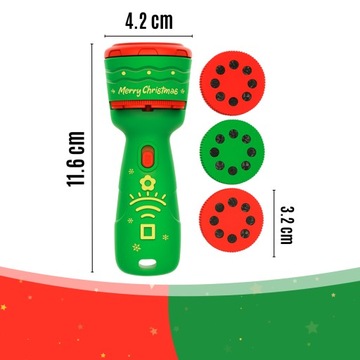 ПРОЕКТОР ИЗОБРАЖЕНИЙ РОЖДЕСТВЕНСКИЕ ФИГУРКИ ПРОЕКТОР С УЗОРАМИ 24 СЛАЙДОВЫЙ ФОНАРИК