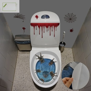 ХЭЛЛОУИН ТРИЛЛЕР ПАУК С ДНЕМ СЧАСТЛИВЫЕ НАКЛЕЙКИ НАКЛЕЙКА НА КРЫШКУ УНИТАЗА