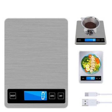 Цифровые кухонные весы 1 г-15 кг, водонепроницаемые светодиодные весы для еды