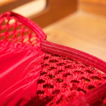 Женские стринги, трусики-сетка, широкая талия.