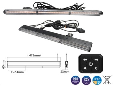träger ostrzegawcza LED lightbar pasek blyskowy 47cm superslim pilot 12V 24V | thumb 2