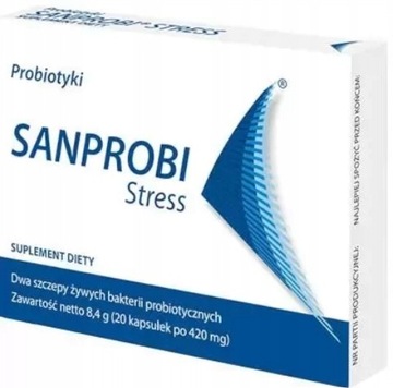 PROBIOTYK Sanprobi STRESS PROBIOTIC od 3 lat FUNKCJE BARIERA JELIT i STRES