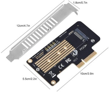 Переходник SSD-накопителя M.2 NVMe на ключ PCIE x4 M