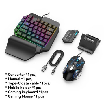 Zestaw gamepadów z klawiaturą i myszką do telefonu komórkowego