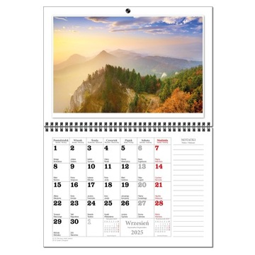 Календарь 2025 настенный планировщик А3 13 досок ПОЛЬСКИЙ ЛАНДШАФТ