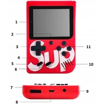 ПОРТАТИВНАЯ МИНИ-КОНСОЛЬ РЕТРО GAMEBOY PEGASUS GAME BOX MARIO CONTRA 400 GAMES