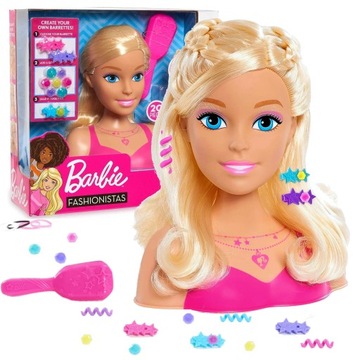 BARBIE GŁOWA LALKA DO CZESANIA STYLIZACJI FRYZUR