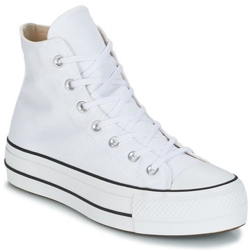 Converse All Star buty trampki białe platforma 36