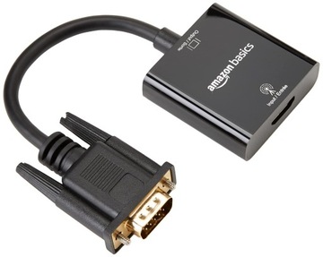 Переходник Amazon Basics HDMI-VGA с аудиоразъемом 3,5 мм.