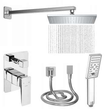 BATERIA PODTYNKOWA OMNIRES PARMA ZESTAW PODTYNKOWY DESZCZOWNICA 30x19