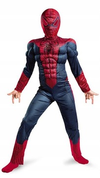 SPIDERMAN STRÓJ MIĘŚNIE MASKA PRZEBRANIE 128/134